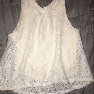 White lace tank top